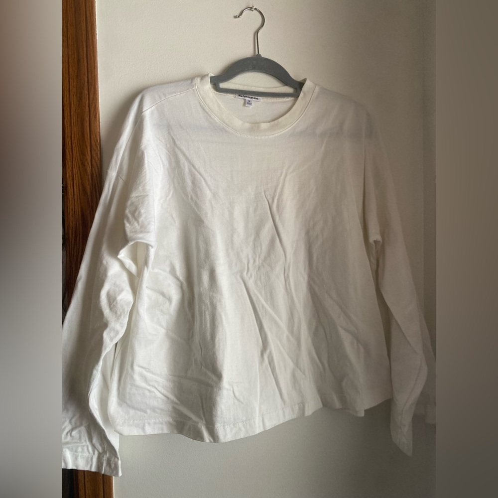 White long sleeve reformation top